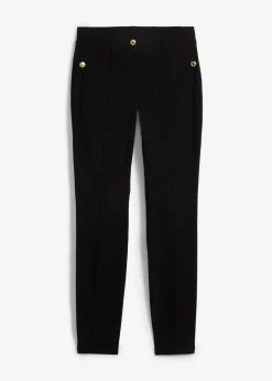bonprix Bekleidung·Kleider|Hosen^Stretch-Schlupfhose aus fließendem Viskose-Mix schwarz