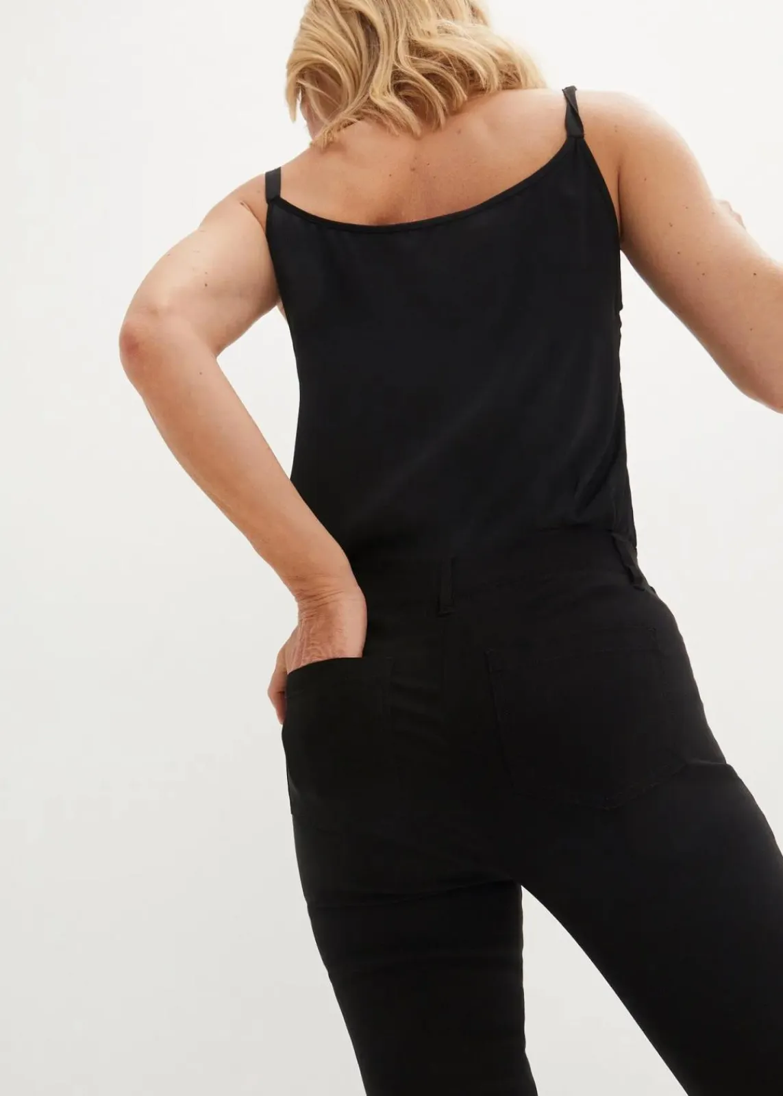 bonprix Bekleidung·Kleider|Hosen^Stretch-Schlupfhose aus fließendem Viskose-Mix schwarz