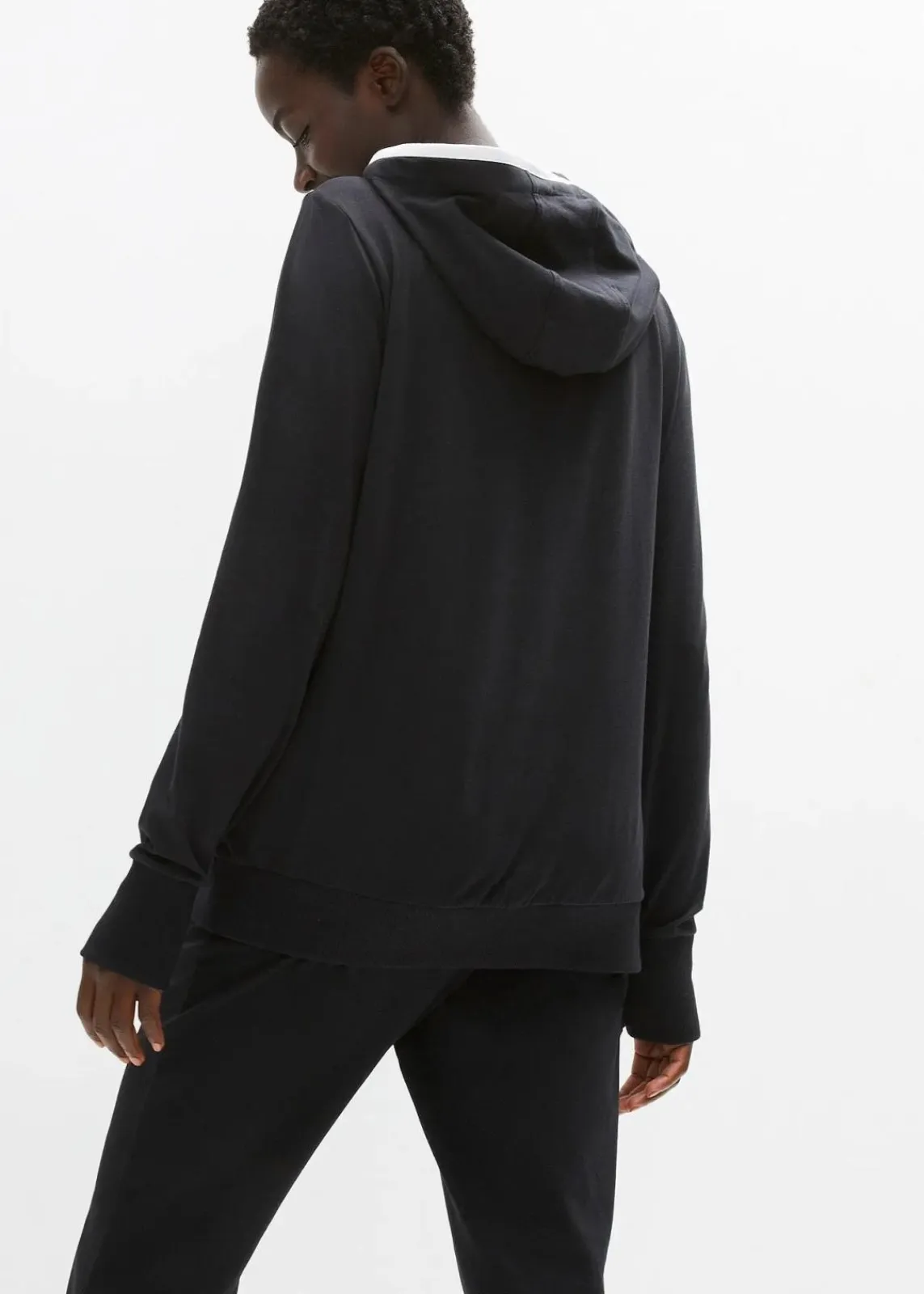 bonprix Bekleidung·Blusen & Tuniken|Sweat^Stretch-Sweatjacke mit Baumwolle schwarz