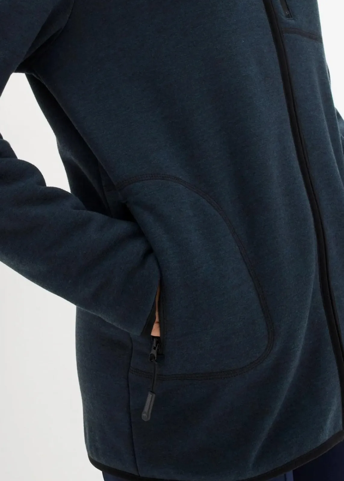 bonprix Bekleidung·Blusen & Tuniken|Bekleidung·Hosen^Strickfleecejacke mit Teddyfleece-Futter blaupetrol meliert