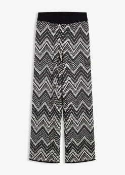 bonprix Zweiteiler & Sets^Strick-Hose schwarz/weiß