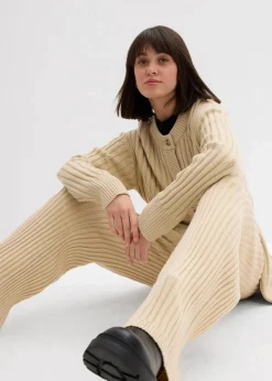 bonprix Bekleidung·Kleider|Hosen^Strickhose aus softem Viskose-Mix hellsand