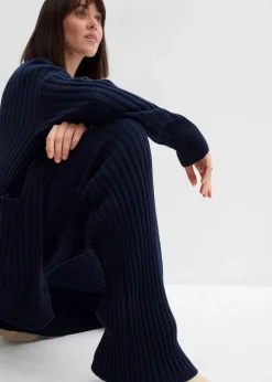 bonprix Hosen|Bekleidung·Kleider^Strickhose aus softem Viskose-Mix dunkelblau