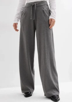 bonprix Bekleidung·Kleider|Hosen^Strick-Hose aus weichem Kaschmir-Mix grau meliert