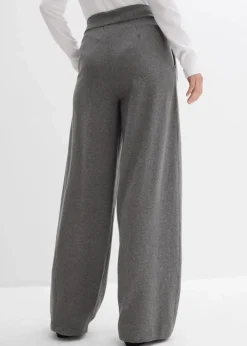 bonprix Bekleidung·Kleider|Hosen^Strick-Hose aus weichem Kaschmir-Mix grau meliert