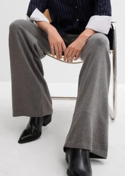 bonprix Bekleidung·Kleider|Hosen^Strick-Hose aus weichem Kaschmir-Mix grau meliert