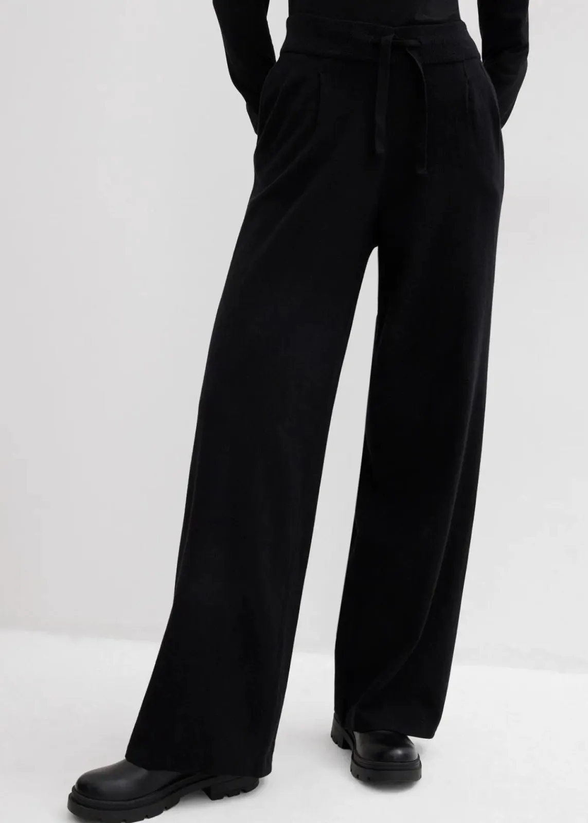 bonprix Hosen|Bekleidung·Kleider^Strick-Hose aus weichem Kaschmir-Mix schwarz