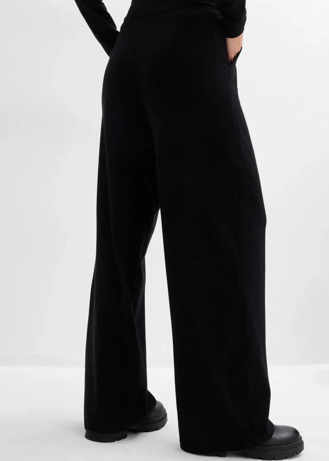 bonprix Hosen|Bekleidung·Kleider^Strick-Hose aus weichem Kaschmir-Mix schwarz