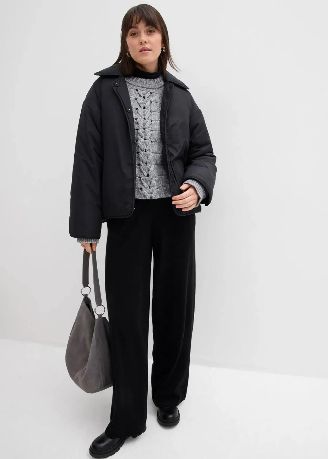 bonprix Hosen|Bekleidung·Kleider^Strick-Hose aus weichem Kaschmir-Mix schwarz