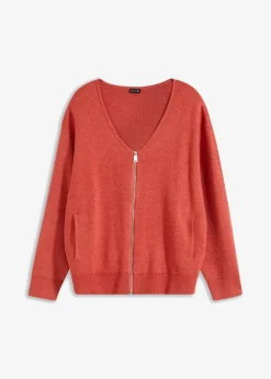 bonprix Bekleidung·Umstandsmode|Bekleidung·Jeans^Strickjacke rhabarber meliert