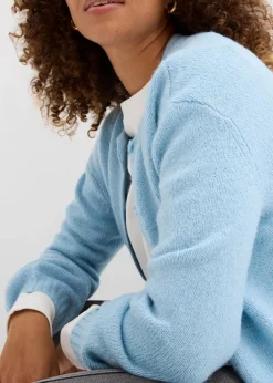 bonprix Bekleidung·Umstandsmode|Strickmode^Strickjacke eisblau meliert