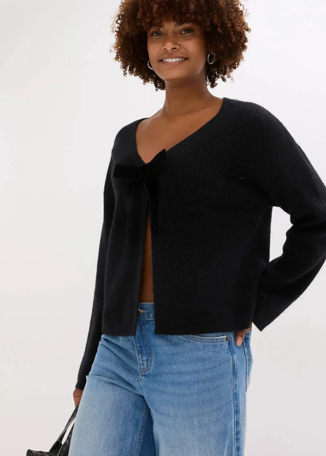 bonprix Pullover & Strickjacken|Strickmode^Strickjacke schwarz