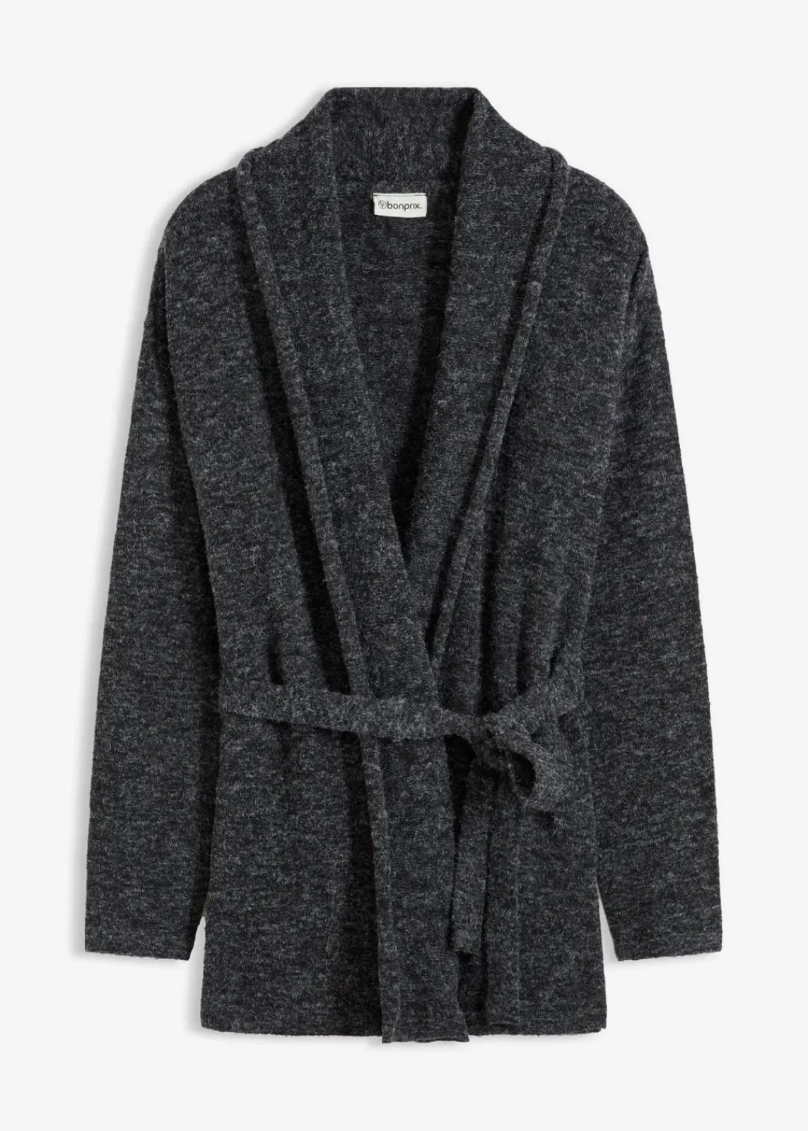 bonprix Pullover & Strickjacken|Strickmode^Strickjacke aus flauschigem Hairy Knit anthrazit meliert