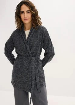 bonprix Pullover & Strickjacken|Strickmode^Strickjacke aus flauschigem Hairy Knit anthrazit meliert