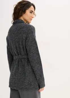 bonprix Pullover & Strickjacken|Strickmode^Strickjacke aus flauschigem Hairy Knit anthrazit meliert
