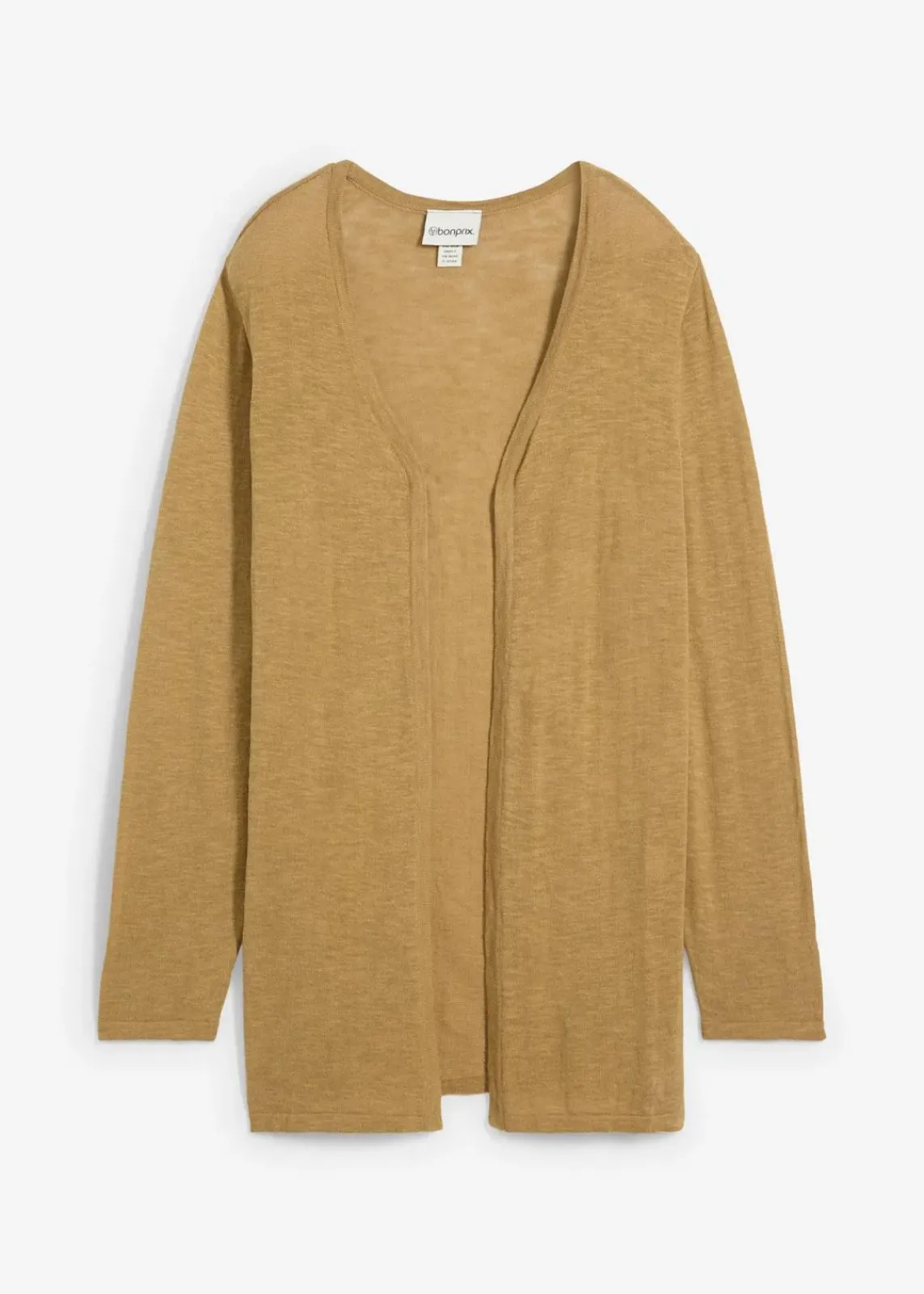 bonprix Bekleidung·Umstandsmode|Pullover & Strickjacken^Strickjacke aus reiner leichter Baumwoll-Slub Qualität khakibraun