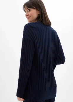 bonprix Bekleidung·Umstandsmode|Bekleidung·Jeans^Strickjacke aus softem Viskose-Mix dunkelblau