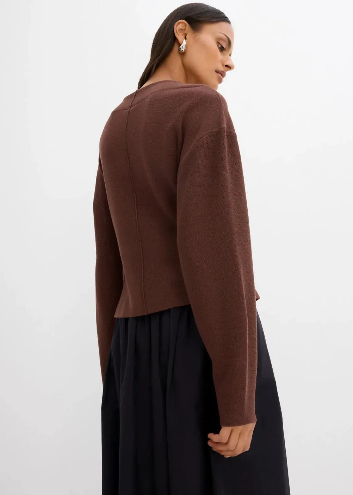 bonprix Pullover & Strickjacken|Strickmode^Strickjacke aus Viskose-Mix braun