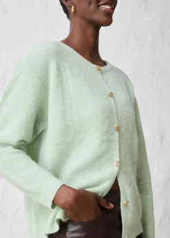 bonprix Pullover & Strickjacken|Bekleidung·Jeans^Strickjacke aus wärmendem Alpaka-Mix softsalbei
