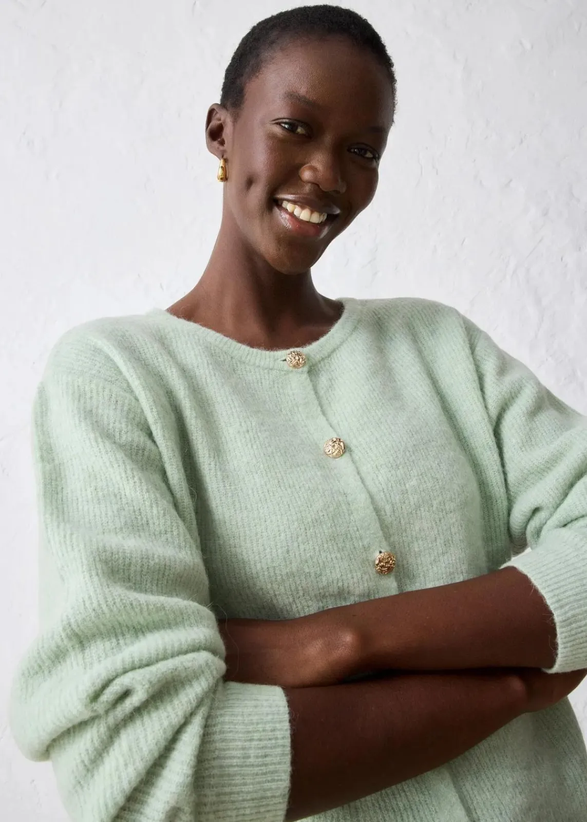 bonprix Pullover & Strickjacken|Bekleidung·Jeans^Strickjacke aus wärmendem Alpaka-Mix softsalbei