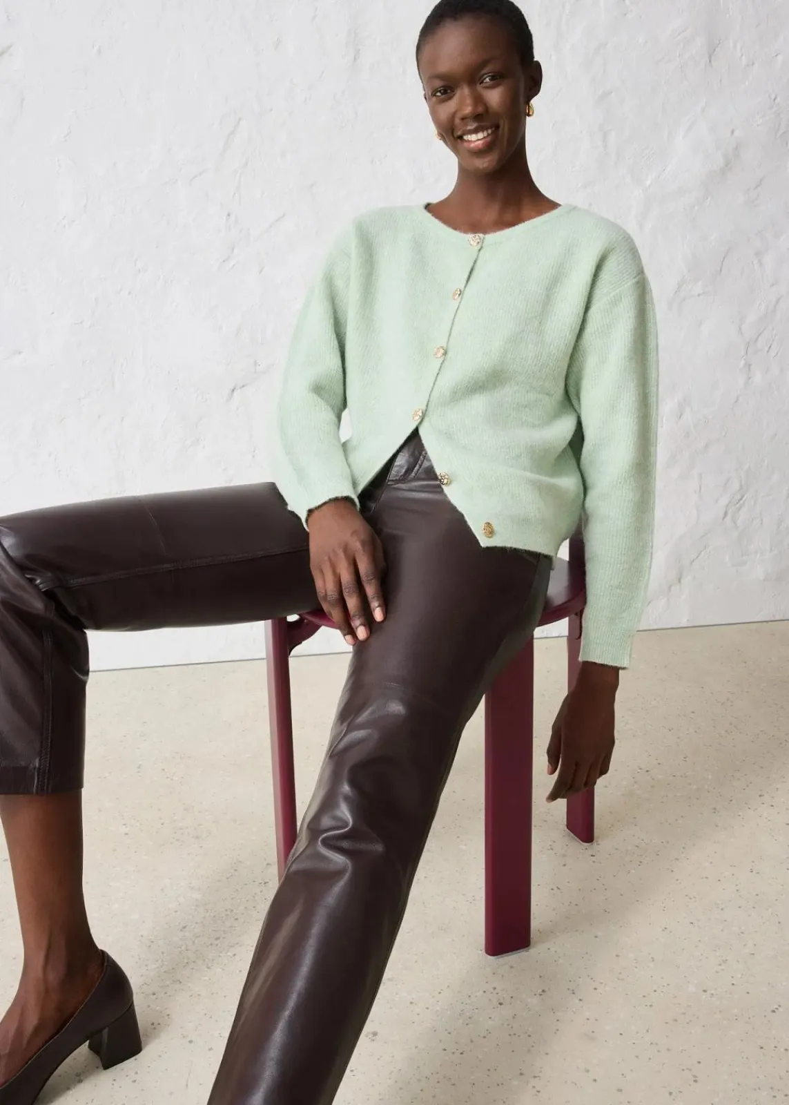 bonprix Pullover & Strickjacken|Bekleidung·Jeans^Strickjacke aus wärmendem Alpaka-Mix softsalbei