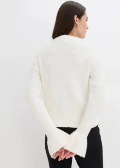 bonprix Bekleidung·Umstandsmode|Bekleidung·Jeans^Strickjacke mit dekorativen Knöpfen wollweiß