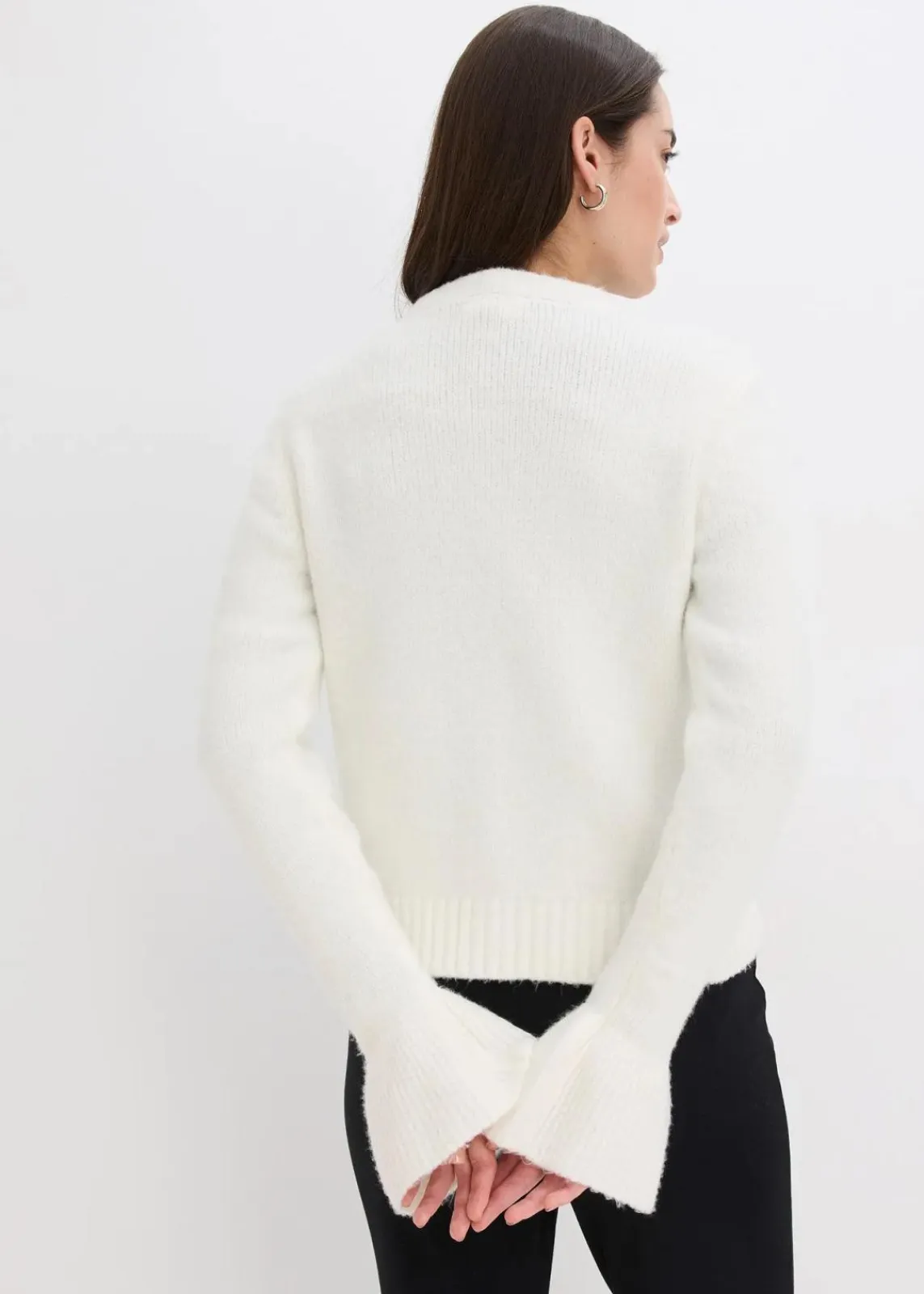 bonprix Bekleidung·Umstandsmode|Bekleidung·Jeans^Strickjacke mit dekorativen Knöpfen wollweiß