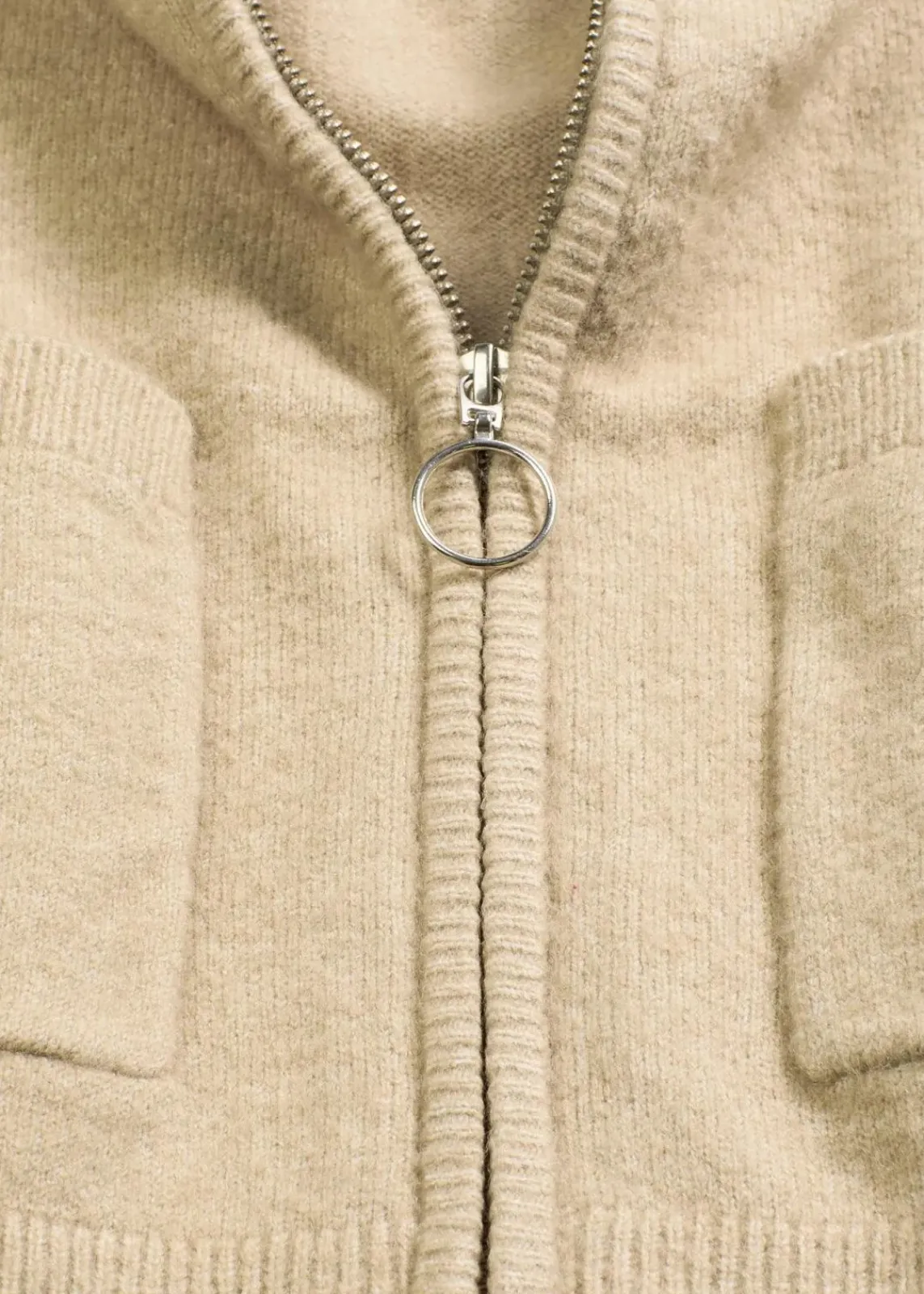 bonprix Bekleidung·Umstandsmode|Strickmode^Strickjacke mit Reißverschluss mattschilf