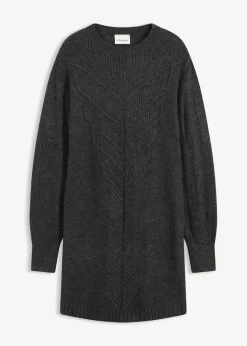 bonprix Bekleidung·Umstandsmode|Bekleidung·Pullover & Strickjacken^Strickkleid anthrazit meliert