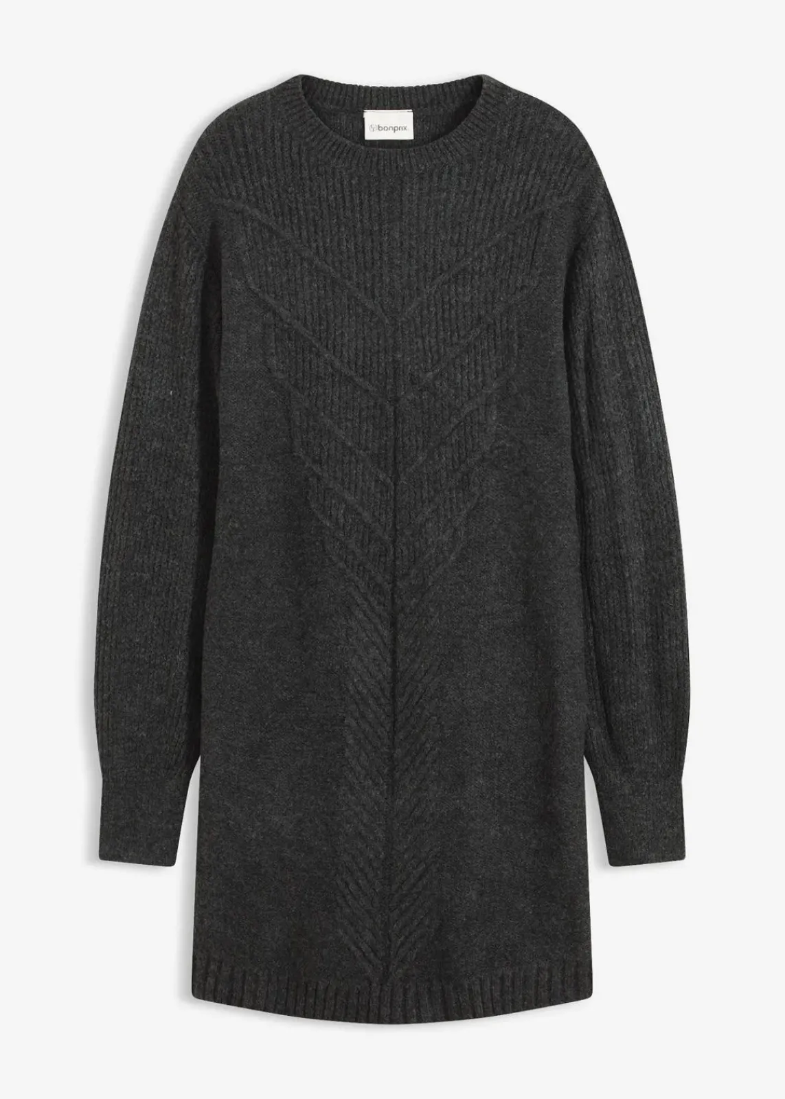 bonprix Bekleidung·Umstandsmode|Bekleidung·Pullover & Strickjacken^Strickkleid anthrazit meliert