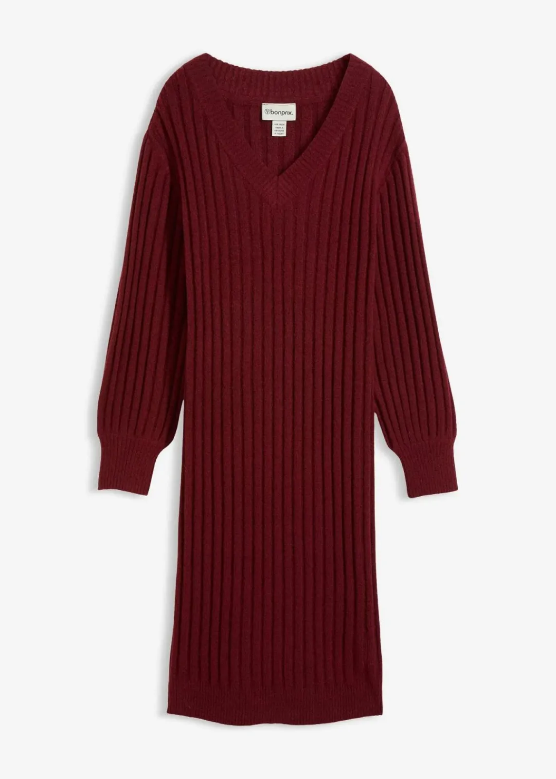 bonprix Kleider|Strickmode^Strickkleid rubinrot