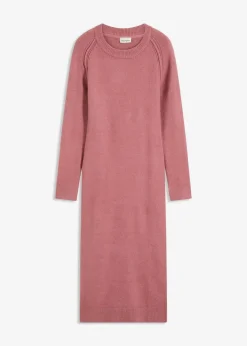 bonprix Kleider|Strickmode^Strickkleid softbeere meliert