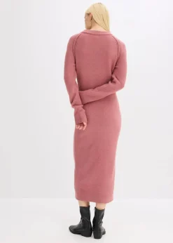 bonprix Kleider|Strickmode^Strickkleid softbeere meliert