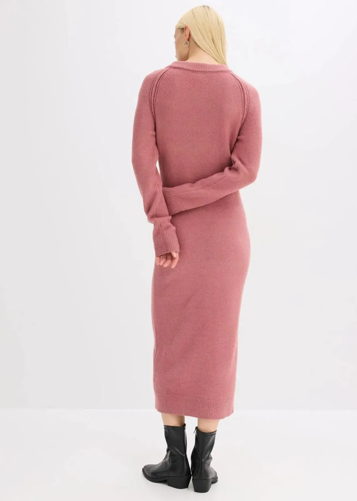 bonprix Kleider|Strickmode^Strickkleid softbeere meliert