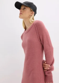 bonprix Kleider|Strickmode^Strickkleid softbeere meliert