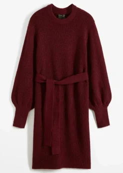 bonprix Kleider|Strickmode^Strickkleid ahornrot meliert