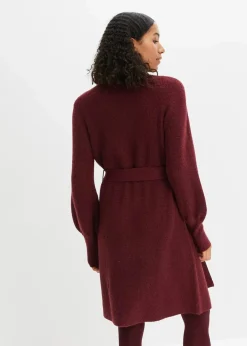 bonprix Kleider|Strickmode^Strickkleid ahornrot meliert