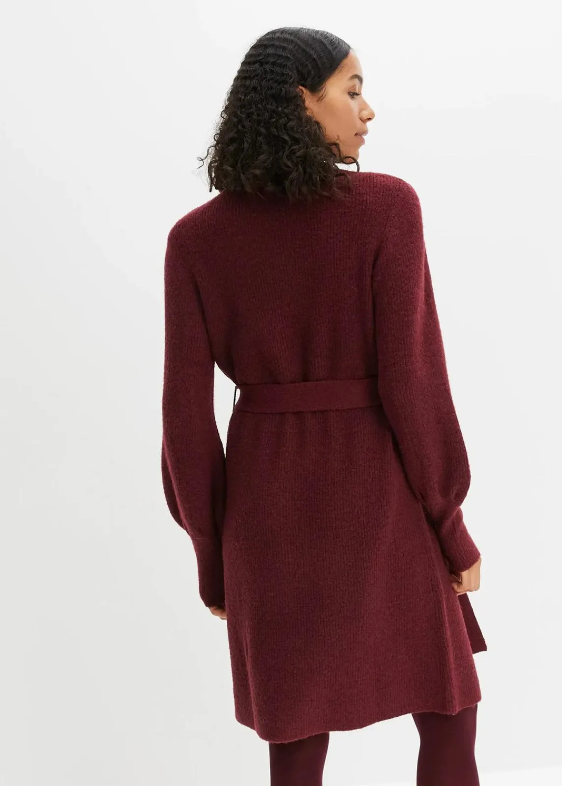 bonprix Kleider|Strickmode^Strickkleid ahornrot meliert