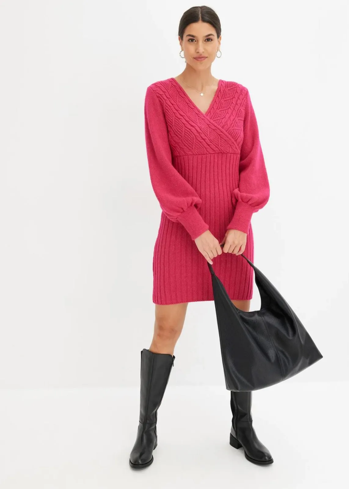 bonprix Bekleidung·Umstandsmode|Bekleidung·Pullover & Strickjacken^Strickkleid pink