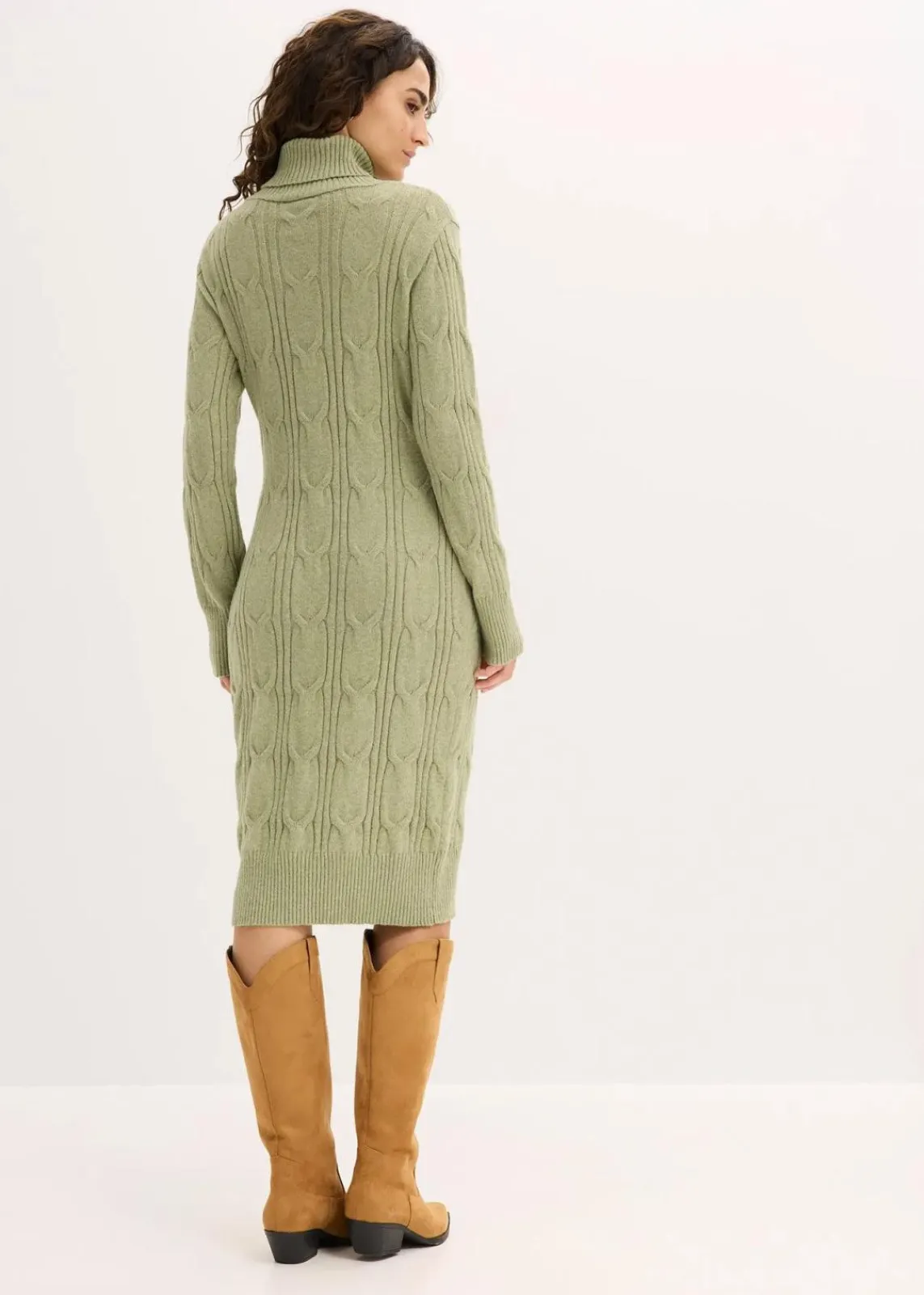 bonprix Bekleidung·Umstandsmode|Strickmode^Strickkleid hellgrün meliert