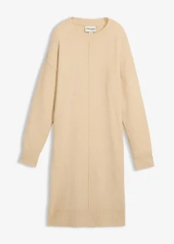 bonprix Bekleidung·Umstandsmode|Strickmode^Strickkleid kieselbeige meliert