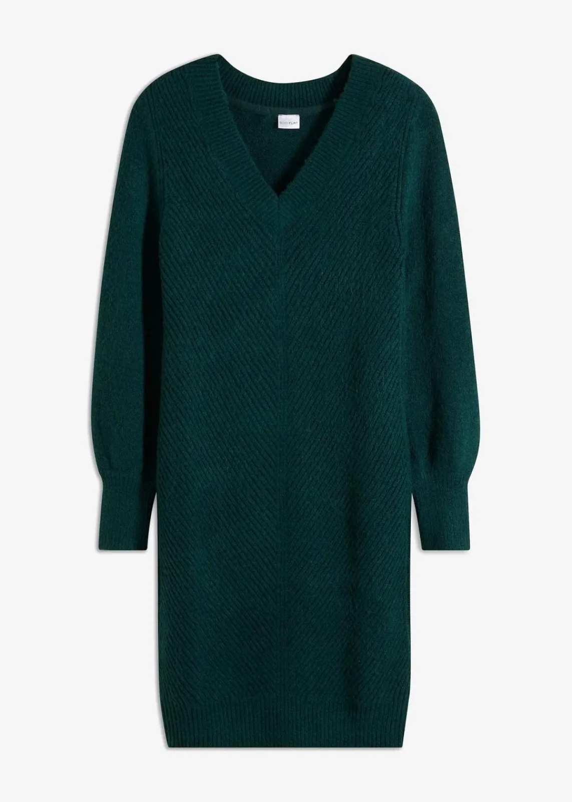 bonprix Bekleidung·Umstandsmode|Bekleidung·Pullover & Strickjacken^Strickkleid tiefgrün