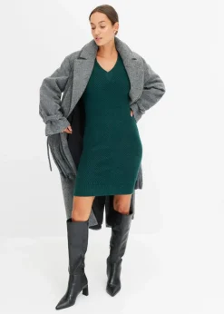 bonprix Bekleidung·Umstandsmode|Bekleidung·Pullover & Strickjacken^Strickkleid tiefgrün