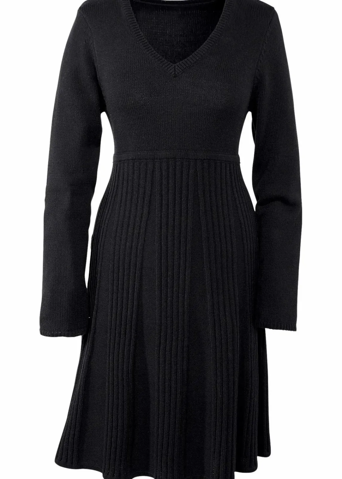 bonprix Kleider|Strickmode^Strickkleid schwarz