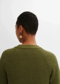 bonprix Bekleidung·Umstandsmode|Strickmode^Strickkleid dunkelkhaki