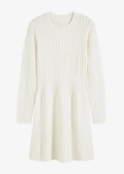 bonprix Bekleidung·Umstandsmode|Kleider^Strickkleid wollweiß