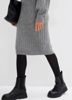 bonprix Bekleidung·Umstandsmode|Bekleidung·Pullover & Strickjacken^Strickkleid grau meliert
