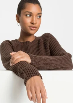 bonprix Bekleidung·Umstandsmode|Strickmode^Strickkleid braun