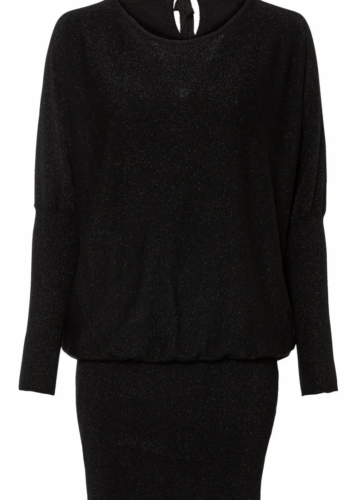 bonprix Bekleidung·Umstandsmode|Strickmode^Strickkleid aus fließendem Viskose-Mix schwarz