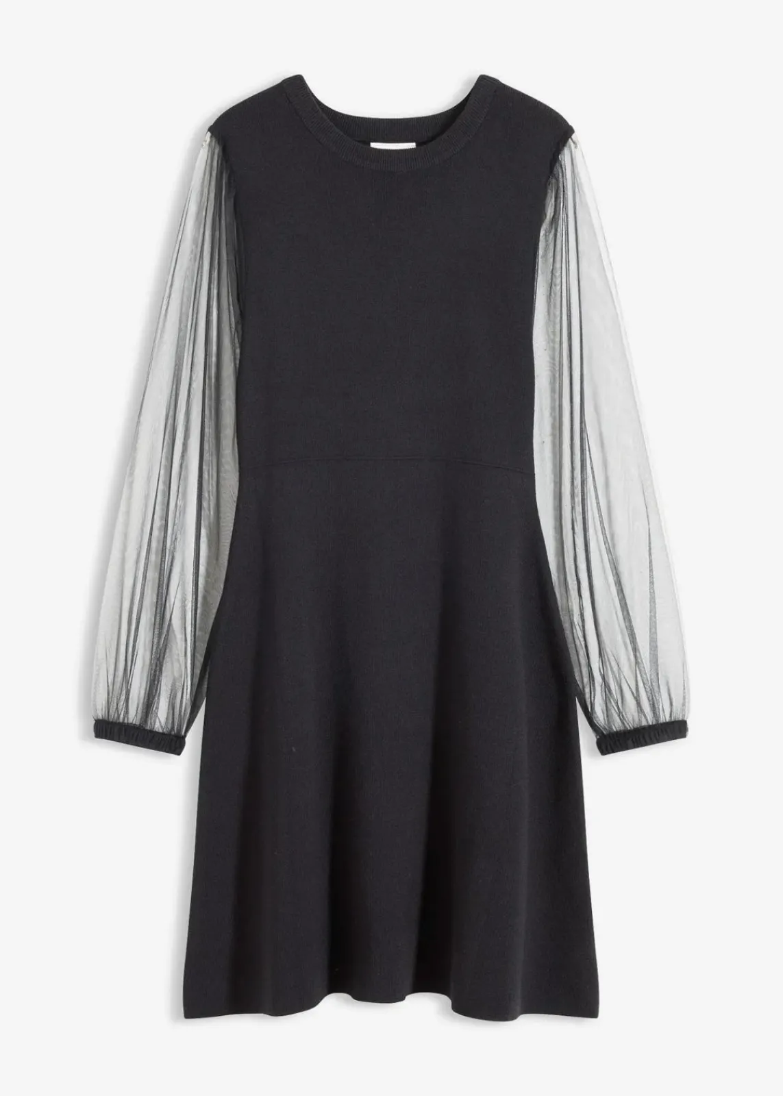bonprix Bekleidung·Umstandsmode|Bekleidung·Pullover & Strickjacken^Strickkleid aus fließendem Viskose-mix schwarz